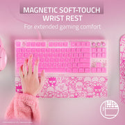 Razer Ornata V3 TKL Wired Mechanical Gaming Keyboard, Low-Profile Keys, Mecha-Membrane Switches, RGB Backlighting, Magnetic Wrist Rest, Hello Kitty Edition