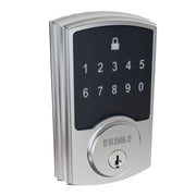Brinks 4391-119-2 Electronic Touchpad Deadbolt with Pro-Guard, Transitional, Satin Nickel