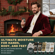 Rinse & Robust 24pc Christmas Advent Calendar for Men, Beard Grooming and Body Care Gift Set with Balm, Oil, Shampoo, Conditioner, Shower Gel, Bubble Bath, Lotion, 004