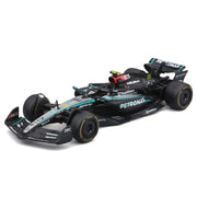 Bburago F1 Mercedes AMG Deluxe Gift Set, 1:43 Scale Race Car with Display Stand, Multicolor