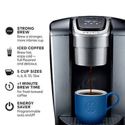Keurig K-Elite Single Serve K-Cup Pod Coffee Maker - Brushed Silver