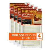 3M 827-4 4Pk Filtrete MERV 10 Micro Particle Reduction HVAC Furnace Air Filter, 16