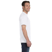Hanes Men's 5-Pack White Cotton Crew Neck T-Shirts, Tagless, Lay-Flat Collar, Size L, 5280