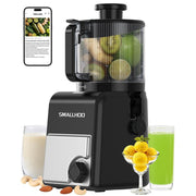 SMALLHOO Masticating Juicer, 6.5 in Extra Wide Chute, 3-in-1 Juice Sorbet Nut Milk Cold Press, 100 fl oz Capacity, Quiet 350W Motor, BPA-Free, SH-980MJ-1