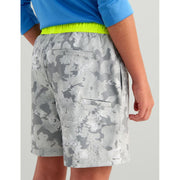 Huk Pursuit KC Printed Volley Swim Shorts for Kids - Sharkskin - M