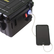 Yak-Power YP-BBK Power Pack Battery Box, Compact Waterproof Design, Integrated Power Port, Dual USB Charging, Master Power Switch