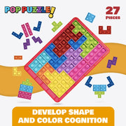 Power Your Fun Pop Puzzle 27pc STEM Learning Jigsaw Sensory Fidget Toy for Kids Ages 3+, Red B09F4FKQNR