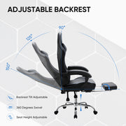 EDX DJY01-BKGY Ergonomic High Back Office Chair with Lumbar Support and Adjustable Armrests, Black and Gray