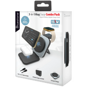 Bluestone WM-GS26-GY 3-in-1 Magnetic Wireless Charger for Smartphone, Apple Watch & AirPods, Gray