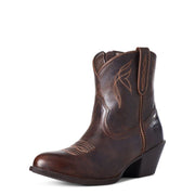 Ariat Darlin Western Ankle Boots for Ladies, Brown Bomber Full-Grain Leather, 2.5in West Heels, Almond Toe 10035994-200