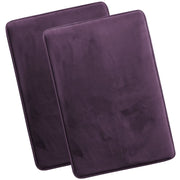Nestl Set of 2 Absorbent Memory Foam Bath Mats, Purple, Large 20 x 32, Non-Slip, Machine Washable