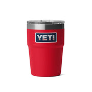 YETI Rambler 16 oz Stackable Tumbler, Vacuum Insulated Stainless Steel with MagSlider Lid, Red Badge, 21071508702