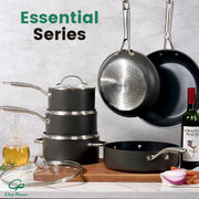 Chef Power AHUSHA01001 10 Pieces Pots and Pans Set, Hard Anodized Cookware Set