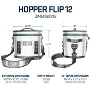 YETI Hopper Flip 12 Soft Cooler, Leakproof, Insulated with ColdCell, Wild Vine Red, 12 qt, 18060131502