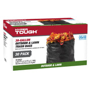 Hyper Tough 39-Gallon Drawstring Outdoor and Lawn Trash Bags, 1.1 MIL Thickness, 30 Count