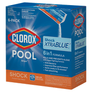 Clorox Pool and Spa 6 Pcs Shock XtraBlue+ Granules for Swimming Pools, 6 Lbs, Kills Bacteria