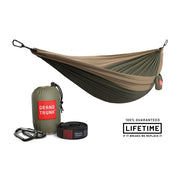 Grand Trunk DLXH-01 Double Deluxe Parachute Hammock - Olive Green/Khaki
