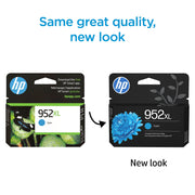 HP 952XL Cyan Original Ink Cartridge, High Yield, Vibrant Fade-Resistant Color, Compatible with OfficeJet Pro Series L0S61AN#RFD