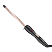 IKV 3/8 Inch Curling Wand Irons with 9 Heat Settings for Short & Long Hair, 9mm Thin Curling Iron, Gold, Black - Corded Electric
