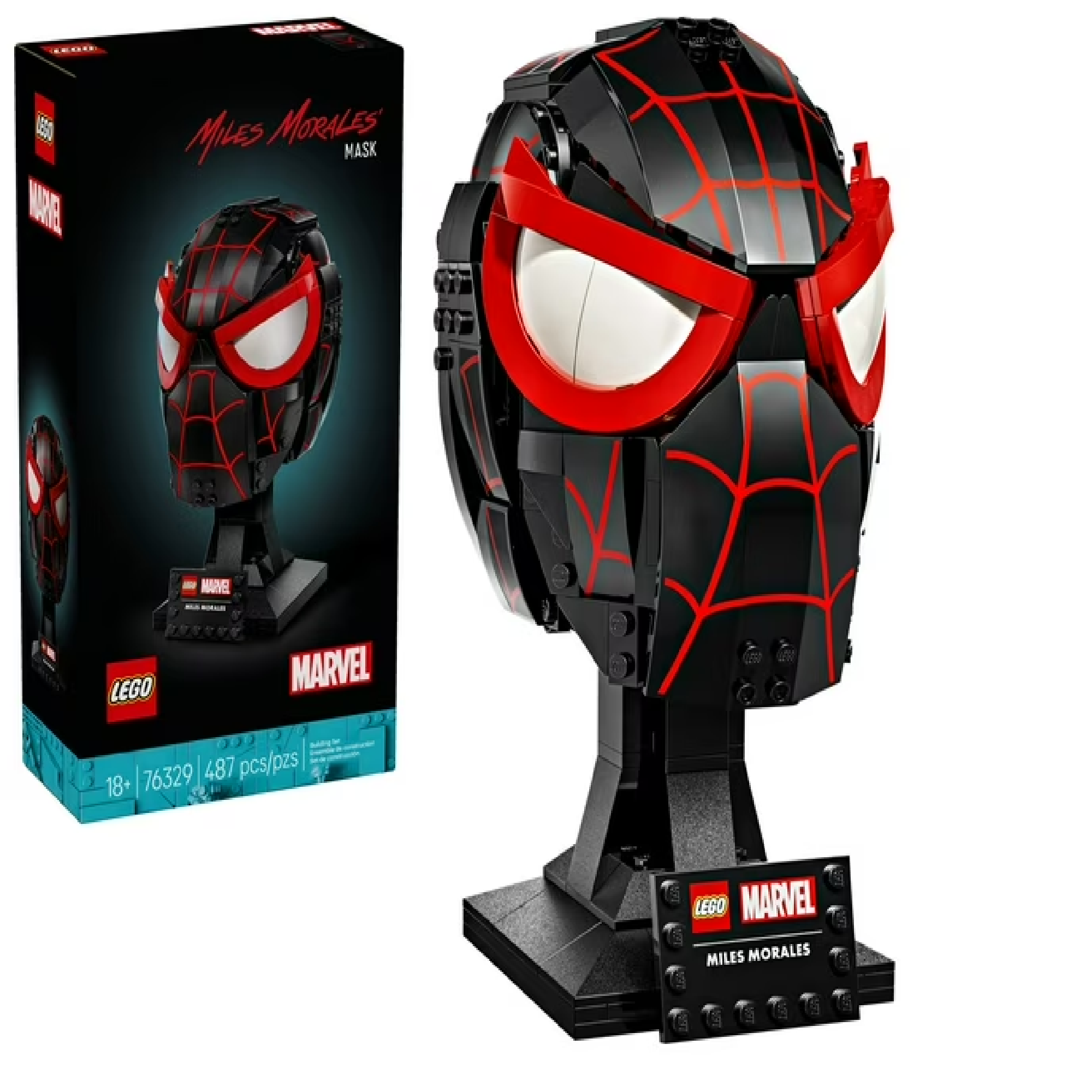 LEGO 76329 Marvel Miles Morales Mask Building Set - Spider-Man Room De ...