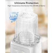 Rupoun 8 in 1 Baby Bottle Warmer, Portable Fast Heating with Timer, Temperature Control, White