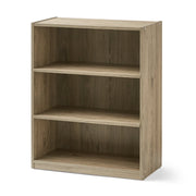 Mainstays 3-Shelf Bookcase with Adjustable Shelves, Rustic Oak Finish, 31-Inch
