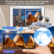 SBUSFGT Frameo Digital Picture Frame, 10.1 in 1280x800 IPS HD Touchscreen, Wi-Fi Photo and Video Sharing, 16GB Storage, Auto-Rotate, White XU-0101