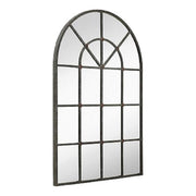 Hamilton Hills HH1432 Metal 28x42 inch Classic Glass, Iron Arched Top Mirror, Large Decorative Window Mirror
