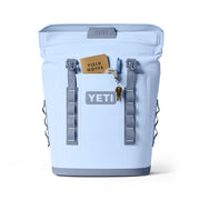 YETI Hopper M12 Backpack Soft Sided Cooler with MagShield Access, Kangaroo Pocket, Big Sky Blue, 20 Can Capacity