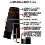 ActionHeat Women's AA Heated Scarf - Black