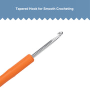 Hello Hobby Ergonomic Crochet Hook, Size H 5 mm, Aluminum, Comfortable Grip
