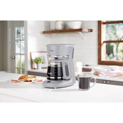 Mr. Coffee Programmable 12-Cup Drip Coffee Maker with Strong Brew Selector, Brew Later, Auto Pause, Dishwasher-Safe Filter, Gray, 2176661