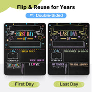 DOLLAR BOSS First and Last Day Chalkboard Signs, 14