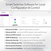 NETGEAR GS728TXP-300NAS 28-Port Managed PoE Gigabit Ethernet Smart Switch, 24 PoE+ Ports 190W, 4 x 10G SFP+, Desktop or Rack Mount
