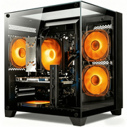 WIWB Gaming PC Desktop, Ryzen 7 5700X Processor, NVIDIA RTX 3050 6GB Graphics, 16GB DDR4 RAM, 512GB NVMe SSD, WiFi 6, Black Prebuilt Computer Tower