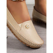 AstraShopming Womens Slip-On Loafers Flats, Casual Comfort Walking Shoes for Women, off-white, 8.5US W(41)