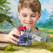 Hasbro Transformers Cyberworld Grimlock Chomp & Battle 9-Inch Action Figure with 4-Step Transformation, Chomping Dino Head, Spinning Blaster Arm, Mech Suit Chest Panel