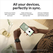 Google GA03182-US Pixel Watch Stainless Steel Smartwatch 41mm with Active Band Wifi/BT - Silver/Chalk