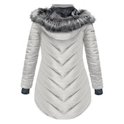 ActionHeat AH-LPJKT-5V-W-A 5V Battery-Heated Insulated Puffer Jacket with Hood for Ladies - Antarctica White - XXL