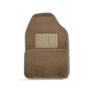 Make It Your Ride Universal Carpet Floor Mats 4-Piece Set Dark Tan Non-Slip Back Heel Pads IWCCCFMDT