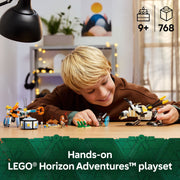 LEGO Horizon Adventures Aloy & Varl vs. Shell-Walker & Sawtooth Building Toy, 768 Pieces, Multicolor, 77037