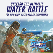 Supreme Silent Sports Aqua Bolt Electric Water Blaster, Rechargeable Battery, 20 ft Range, Blue and Orange