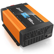 Ampeak 2000 Watts Power Inverter 12V to 110V 17 Safe Protections Inverter Digital Display 3AC Outlets 4.8A Dual USB Ports Cigarette Lighter Car Inverter