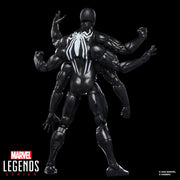 Hasbro Marvel Legends Dark Avengers Spider-Man 6-Inch Action Figure with Six Arms, Accessories, Build-A-Figure Leg Piece, Red, G0824