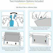 StarTech.com Monitor Privacy Screen, 22in, 16:10 Aspect Ratio, Matte and Glossy Finish, Blue Light Reduction, Black