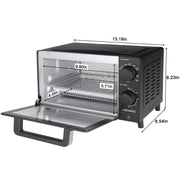 Mainstays MS4502550614-05 4 Slice Countertop Toaster Oven with 3 Settings, Black, Includes Baking Rack and Pan