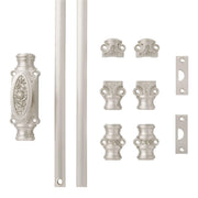 Signature Hardware Helmina Brass Cremone Bolt, Solid Brass, Brushed Nickel, 108 Inch