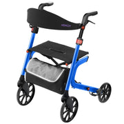 Kekoy Rollator Walker with Seat for Seniors, 400 lb Capacity, Reinforced K-Frame, Hidden Brake Cables, 10
