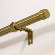 Better Homes & Gardens BHS606553800450 Adjustable Single Curtain Rod Set, 1 in Plated Brass, 42 to 120