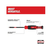 Milwaukee 48-22-2915 14-in-1 Multi-Bit Screwdriver with SHOCKWAVE Impact Duty Bits